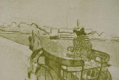 Henri de TOULOUSE-LAUTREC (d’après) : Le chien et l’attelage,1927, Lithographie signée 2