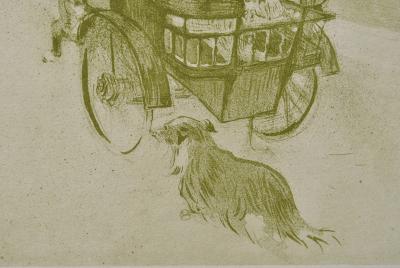 Henri de TOULOUSE-LAUTREC (d’après) : Le chien et l’attelage,1927, Lithographie signée 2