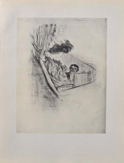 Henri de TOULOUSE-LAUTREC (d’après) : La chanteuse de cabaret,1927, Lithographie signée 2