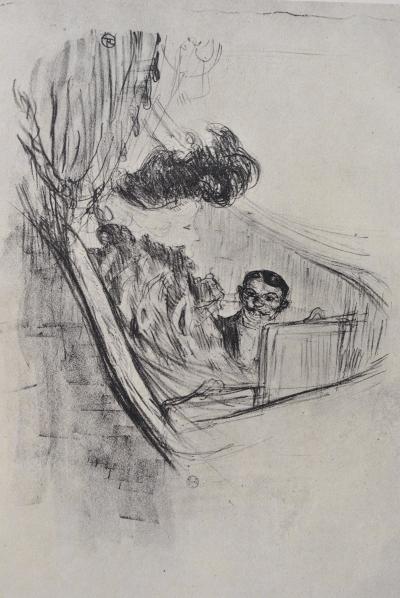 Henri de TOULOUSE-LAUTREC (d’après) : La chanteuse de cabaret,1927, Lithographie signée 2