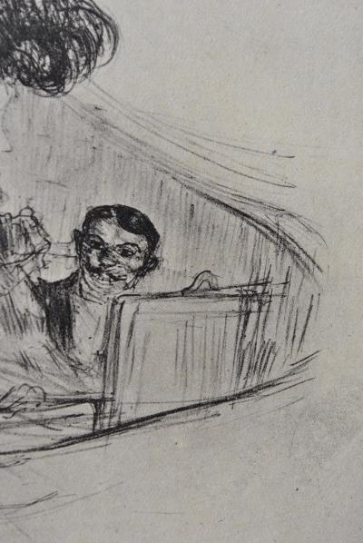 Henri de TOULOUSE-LAUTREC (d’après) : La chanteuse de cabaret,1927, Lithographie signée 2