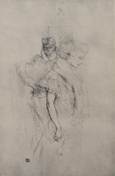 Henri de TOULOUSE-LAUTREC (d’après) : La modiste, 1927, Lithographie signée 2