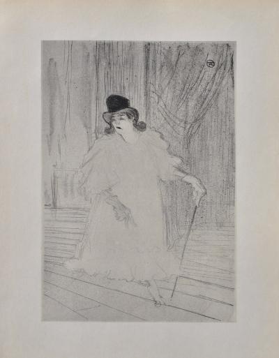 Henri de TOULOUSE-LAUTREC (d’après) : La Cantatrice, 1927, Lithographie signée 2