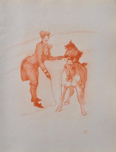 Henri de TOULOUSE-LAUTREC (d’après) - La dresseuse de chien, 1927 , Lithographie signée 2