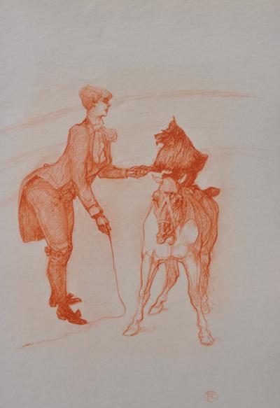 Henri de TOULOUSE-LAUTREC (d’après) - La dresseuse de chien, 1927 , Lithographie signée 2