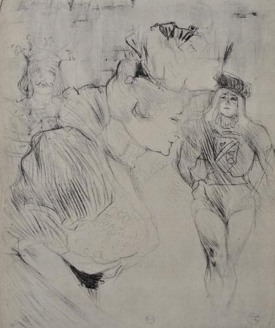 Henri de TOULOUSE-LAUTREC (d’après) - Mademoiselle Lender au cabaret, 1927 , Lithographie signée 2
