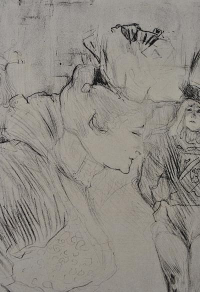 Henri de TOULOUSE-LAUTREC (d’après) - Mademoiselle Lender au cabaret, 1927 , Lithographie signée 2