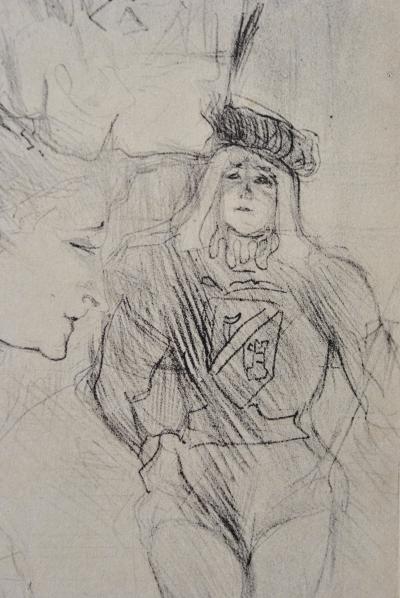 Henri de TOULOUSE-LAUTREC (d’après) - Mademoiselle Lender au cabaret, 1927 , Lithographie signée 2