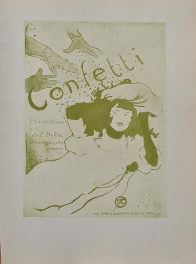 Henri de TOULOUSE-LAUTREC (d’après) : Confetti,1927, Lithographie signée 2