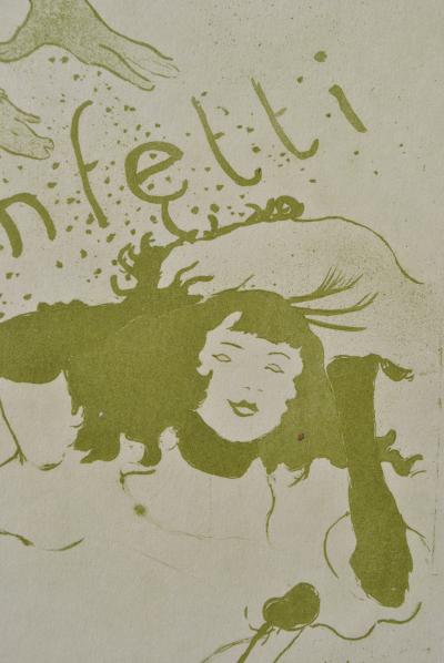 Henri de TOULOUSE-LAUTREC (d’après) : Confetti,1927, Lithographie signée 2