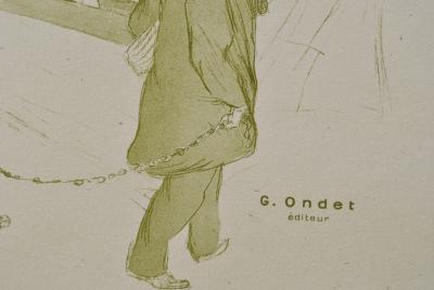 Henri de TOULOUSE-LAUTREC (d’après) : Le dresseur d’ours, 1927, Lithographie signée 2