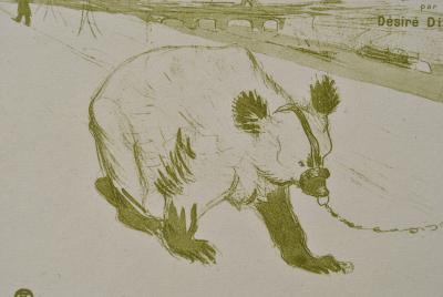 Henri de TOULOUSE-LAUTREC (d’après) : Le dresseur d’ours, 1927, Lithographie signée 2