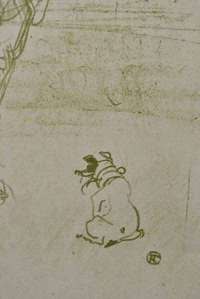 Henri de TOULOUSE-LAUTREC (d’après) : La cavalière et le chien,1927, Lithographie signée 2