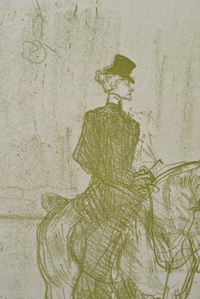 Henri de TOULOUSE-LAUTREC (d’après) : La cavalière et le chien,1927, Lithographie signée 2
