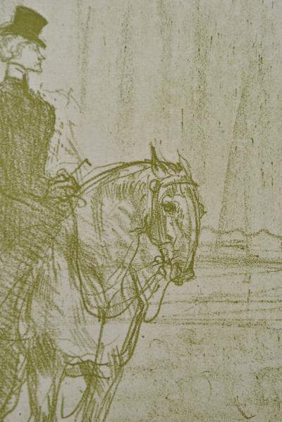 Henri de TOULOUSE-LAUTREC (d’après) : La cavalière et le chien,1927, Lithographie signée 2