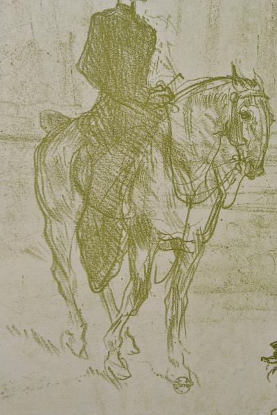Henri de TOULOUSE-LAUTREC (d’après) : La cavalière et le chien,1927, Lithographie signée 2