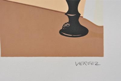 Serge VERGEZ : La mariée aux roses - Lithographie originale signée, 1982 2