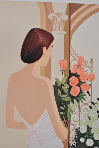 Serge VERGEZ : La mariée aux roses - Lithographie originale signée, 1982 2