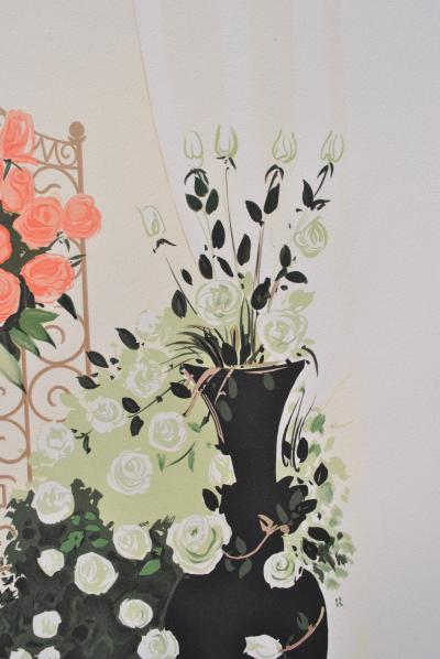 Serge VERGEZ : La mariée aux roses - Lithographie originale signée, 1982 2