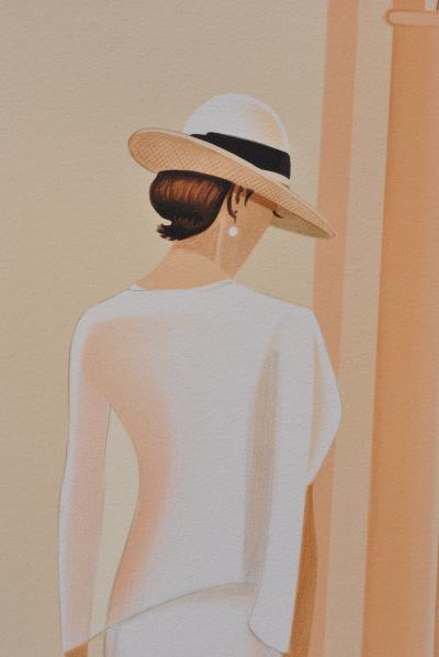 Serge VERGEZ : Elégante au sac à main - Lithographie originale signée, 1982 2