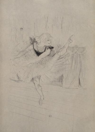 Henri de TOULOUSE-LAUTREC (d’après) : la danseuse anglaise,1927, Lithographie signée 2