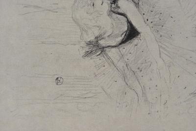 Henri de TOULOUSE-LAUTREC (d’après) : la danseuse anglaise,1927, Lithographie signée 2