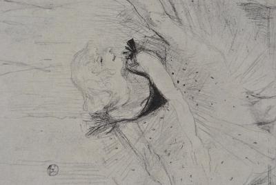 Henri de TOULOUSE-LAUTREC (d’après) : la danseuse anglaise,1927, Lithographie signée 2