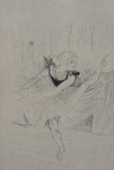 Henri de TOULOUSE-LAUTREC (d’après) : la danseuse anglaise,1927, Lithographie signée 2