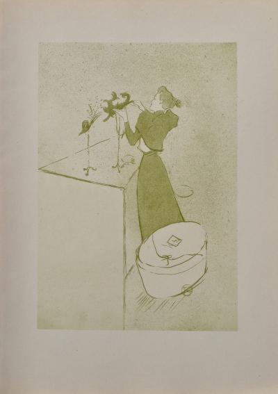 Henri de TOULOUSE-LAUTREC (d’après) : La chapelière des champs Elysées,1927, Lithographie signée 2