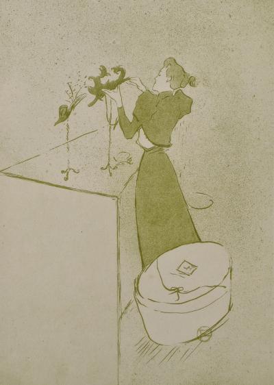 Henri de TOULOUSE-LAUTREC (d’après) : La chapelière des champs Elysées,1927, Lithographie signée 2