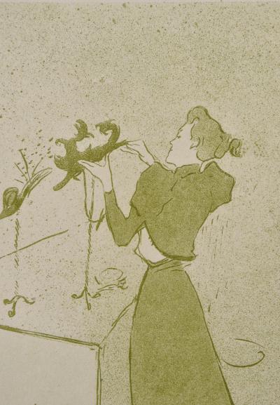 Henri de TOULOUSE-LAUTREC (d’après) : La chapelière des champs Elysées,1927, Lithographie signée 2