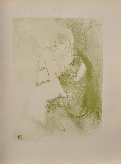 Henri de TOULOUSE-LAUTREC (d’après) : Sarah Bernard dans Phèdre, 1927, Lithographie signée 2