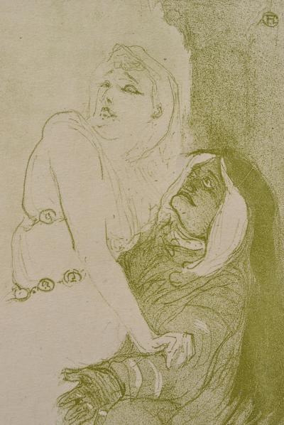 Henri de TOULOUSE-LAUTREC (d’après) : Sarah Bernard dans Phèdre, 1927, Lithographie signée 2
