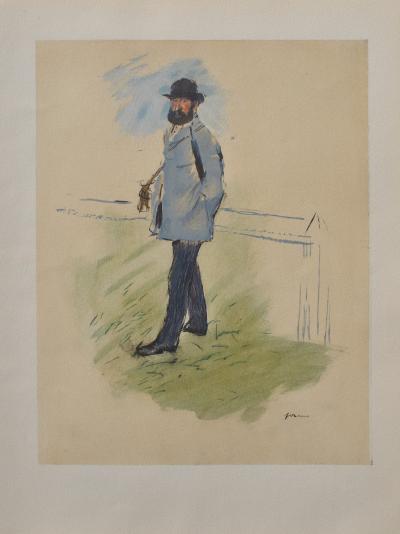 Henri de TOULOUSE-LAUTREC (d’après) : Le Comte Alphonse de Lautrec, 1927, Lithographie signée 2