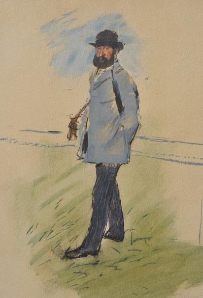 Henri de TOULOUSE-LAUTREC (d’après) : Le Comte Alphonse de Lautrec, 1927, Lithographie signée 2