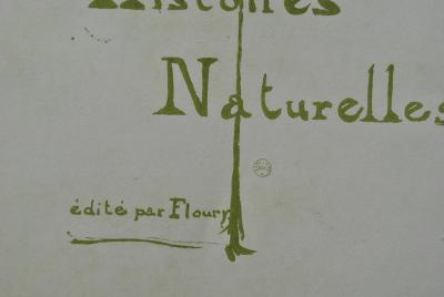 Henri de TOULOUSE-LAUTREC (d’après) : Histoires Naturelles, 1927, Lithographie signée 2