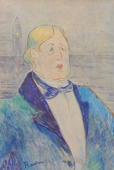 Henri de TOULOUSE-LAUTREC (d’après) : Portrait d’Oscar Wild,1927, Lithographie signée 2