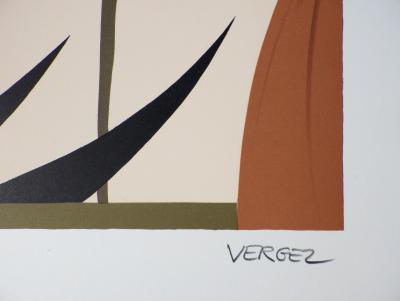 Serge VERGEZ : Elégante à Venise - Lithographie originale signée, 1982 2