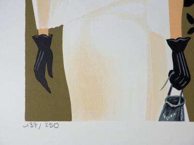 Serge VERGEZ : Elégante à Venise - Lithographie originale signée, 1982 2