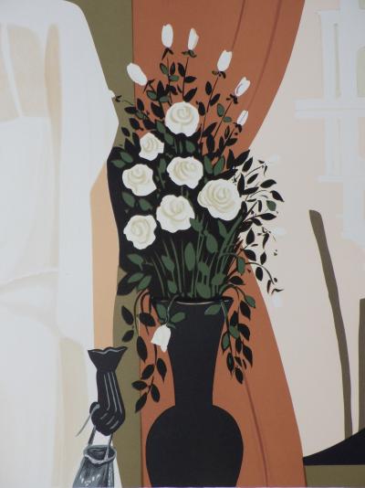 Serge VERGEZ : Elégante à Venise - Lithographie originale signée, 1982 2