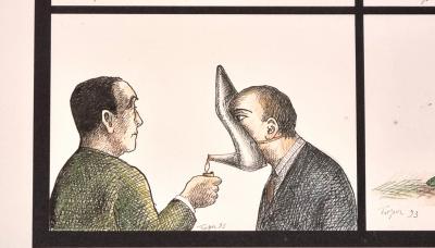 Roland Topor, Fétiche, lithographie rare H.C., 1993 2