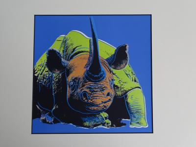 Andy Warhol (d’après) - Rhinocéros - 1987, sérigraphie 2