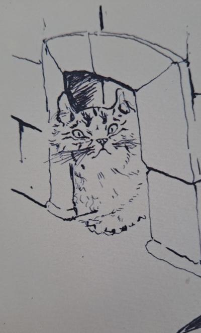 Léonard Foujita (d’après) - Chat et livre - Impression d’art, signée 2