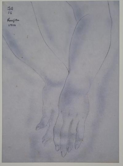 Léonard Foujita (d’après) - Etude de mains - Impression d’art, signée 2