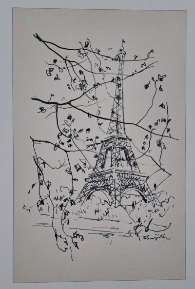 Léonard Foujita (d’après) - La Tour Eiffel - Impression d’art, signée 2