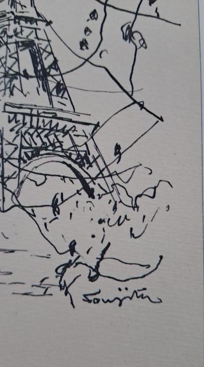 Léonard Foujita (d’après) - La Tour Eiffel - Impression d’art, signée 2