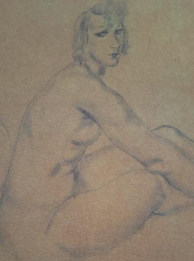 Léonard Foujita (d’après) - Nu assis - Impression d’art, signée 2