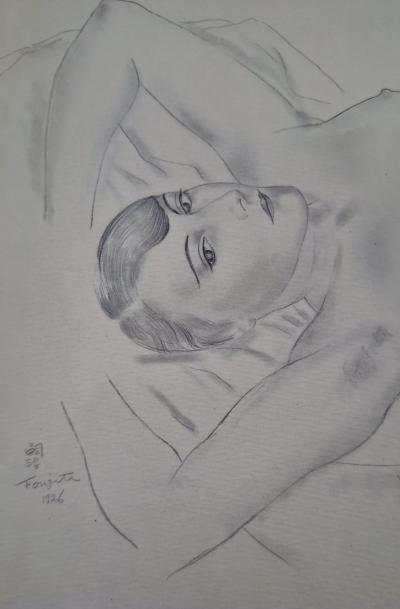 Léonard Foujita (d’après) - Nu couché - Impression d’art, signée 2