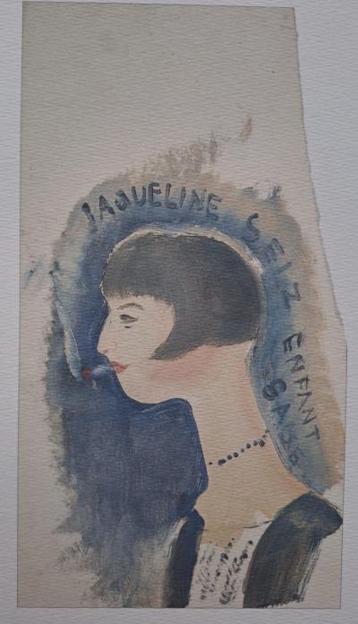 Léonard Foujita (after) - Portrait of Jacqueline - Art print 2