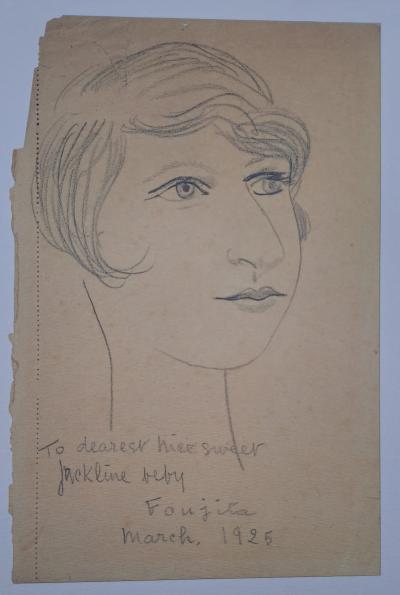 Léonard Foujita (d’après) - Portrait de Jacqueline - Impression d’art, signée 2
